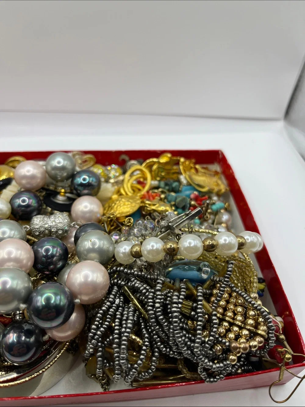 Jewelry Lot Gold Tone Mixed Craft Junk Wearable Harvest Resell